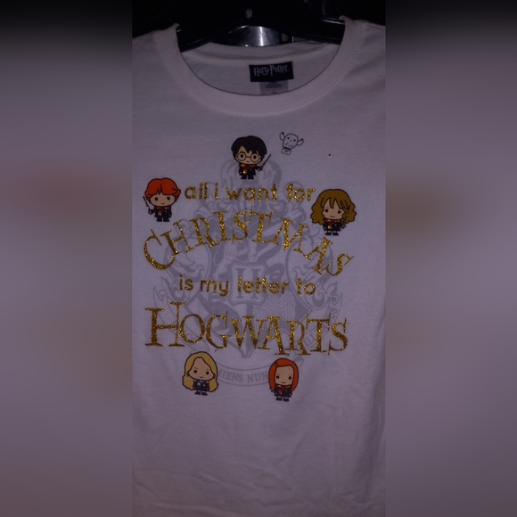 Harry Potter "all I want for Christmas is my letter to Hogwarts" Long sleeve T - Picture 3 of 5